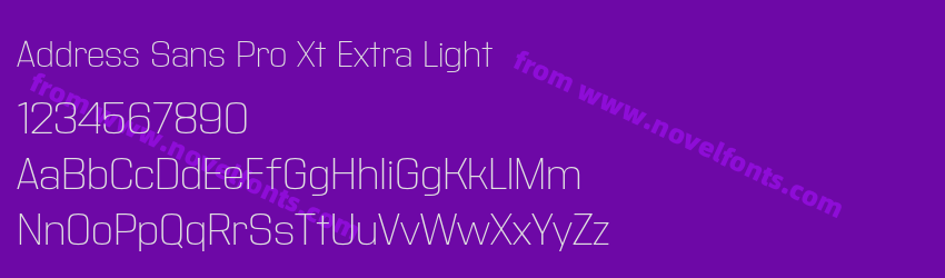 Address Sans Pro Xt Extra LightPreview Address Sans Pro Xt Extra LightPreview