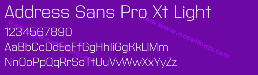 Address Sans Pro Xt LightPreview Address Sans Pro Xt LightPreview