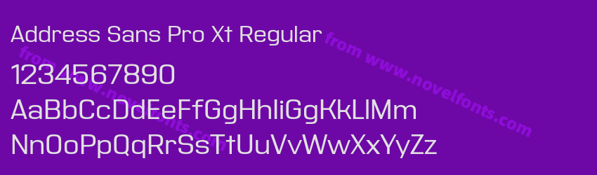 Address Sans Pro Xt RegularPreview