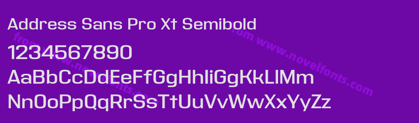 Address Sans Pro Xt SemiboldPreview Address Sans Pro Xt SemiboldPreview