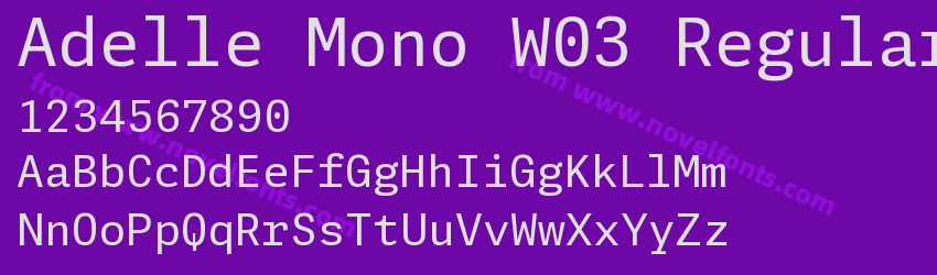 Adelle Mono W03 RegularPreview