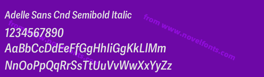 Adelle Sans Cnd Semibold ItalicPreview
