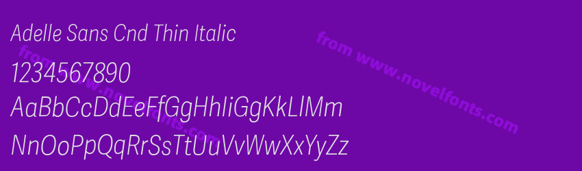 Adelle Sans Cnd Thin ItalicPreview Adelle Sans Cnd Thin ItalicPreview