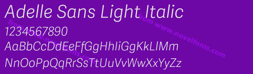 Adelle Sans Light ItalicPreview Adelle Sans Light ItalicPreview