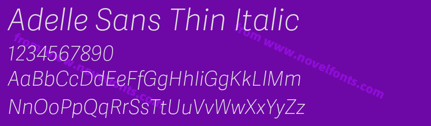 Adelle Sans Thin ItalicPreview