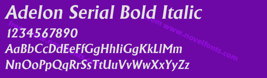 Adelon Serial Bold ItalicPreview