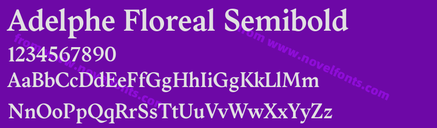 Adelphe Floreal SemiboldPreview Adelphe Floreal SemiboldPreview