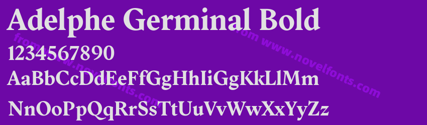 Adelphe Germinal BoldPreview Adelphe Germinal BoldPreview