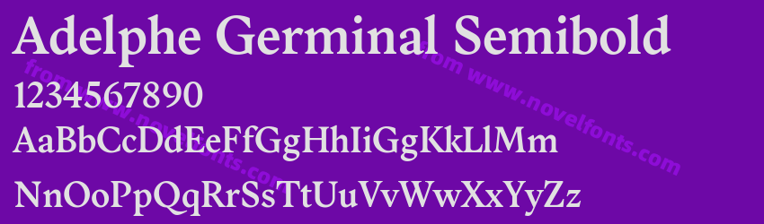 Adelphe Germinal SemiboldPreview Adelphe Germinal SemiboldPreview