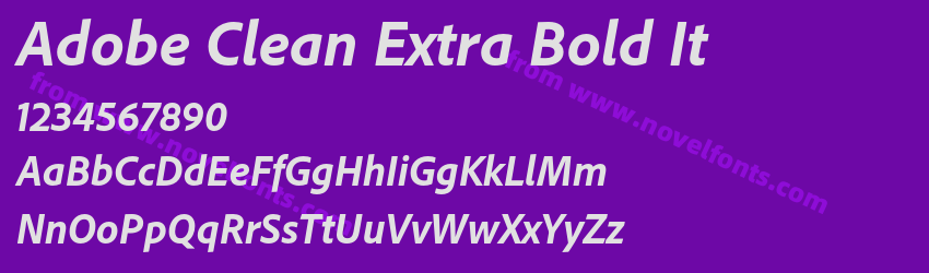 Adobe Clean Extra Bold ItPreview