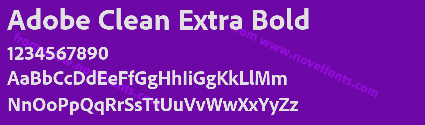 Adobe Clean Extra BoldPreview Adobe Clean Extra BoldPreview