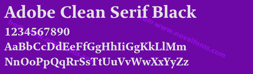 Adobe Clean Serif BlackPreview