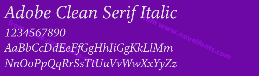 Adobe Clean Serif ItalicPreview Adobe Clean Serif ItalicPreview