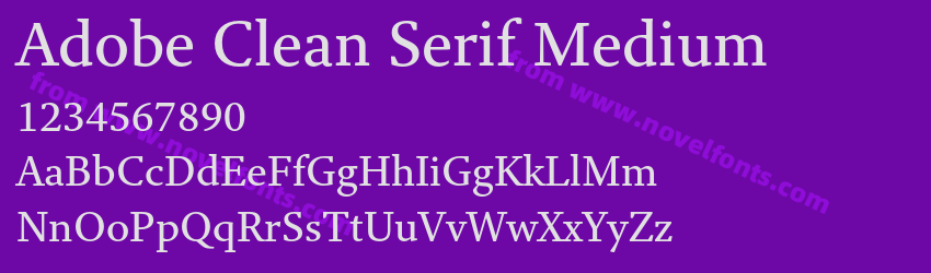 Adobe Clean Serif MediumPreview