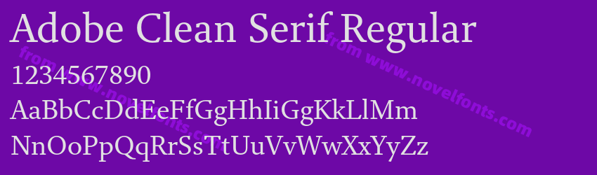 Adobe Clean Serif RegularPreview