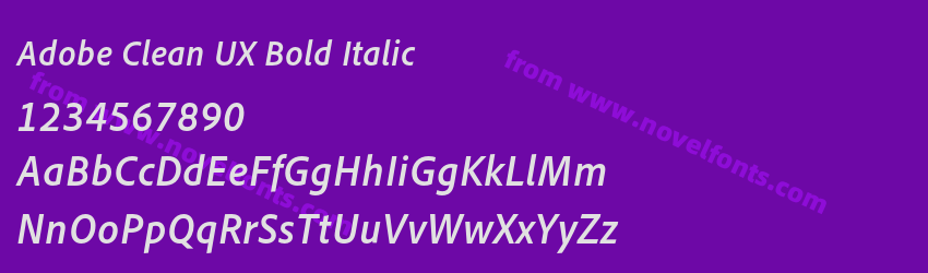Adobe Clean UX Bold ItalicPreview Adobe Clean UX Bold ItalicPreview