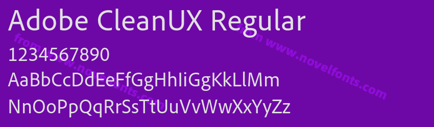 Adobe CleanUX RegularPreview Adobe CleanUX RegularPreview