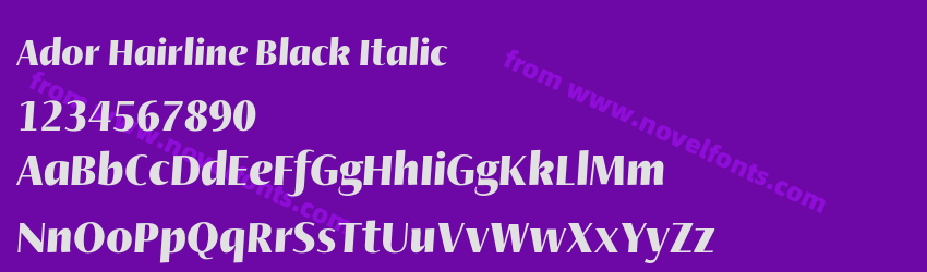 Ador Hairline Black ItalicPreview Ador Hairline Black ItalicPreview