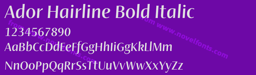 Ador Hairline Bold ItalicPreview Ador Hairline Bold ItalicPreview
