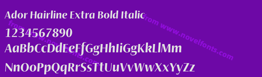 Ador Hairline Extra Bold ItalicPreview Ador Hairline Extra Bold ItalicPreview