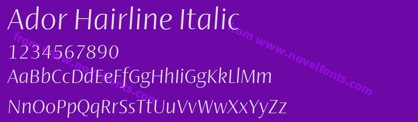 Ador Hairline ItalicPreview