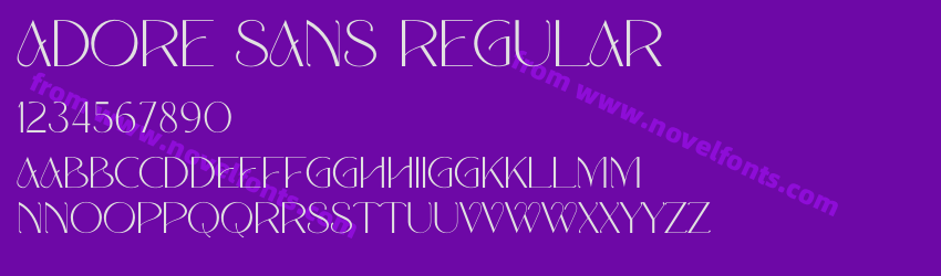 Adore Sans RegularPreview Adore Sans RegularPreview