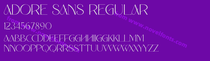 Adore Sans RegularPreview Adore Sans RegularPreview