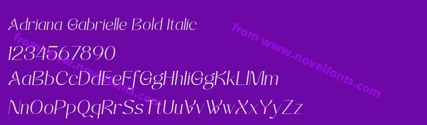 Adriana Gabrielle Bold ItalicPreview Adriana Gabrielle Bold ItalicPreview