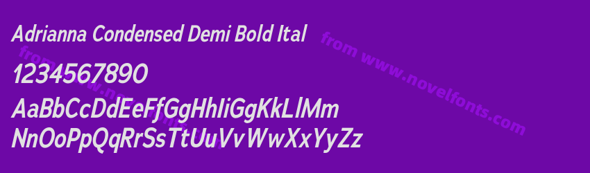 Adrianna Condensed Demi Bold ItalPreview Adrianna Condensed Demi Bold ItalPreview