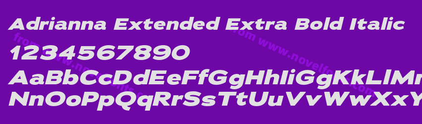 Adrianna Extended Extra Bold ItalicPreview Adrianna Extended Extra Bold ItalicPreview