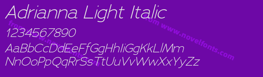 Adrianna Light ItalicPreview Adrianna Light ItalicPreview