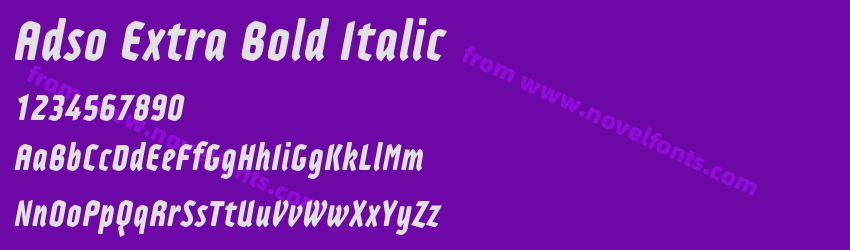 Adso Extra Bold ItalicPreview Adso Extra Bold ItalicPreview