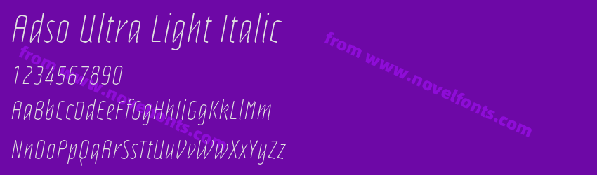 Adso Ultra Light ItalicPreview Adso Ultra Light ItalicPreview