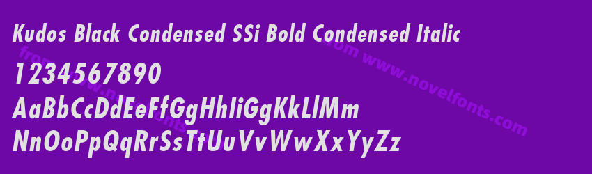 Kudos Black Condensed SSi Bold Condensed ItalicPreview