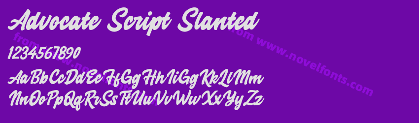 Advocate Script SlantedPreview Advocate Script SlantedPreview