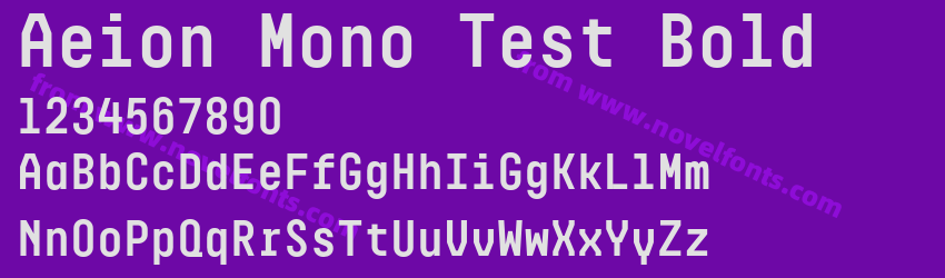 Aeion Mono Test BoldPreview Aeion Mono Test BoldPreview