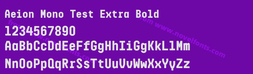 Aeion Mono Test Extra BoldPreview Aeion Mono Test Extra BoldPreview