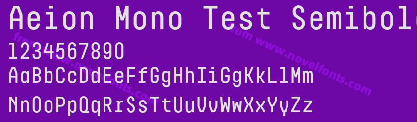 Aeion Mono Test SemiboldPreview Aeion Mono Test SemiboldPreview