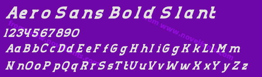 Aero Sans Bold SlantPreview Aero Sans Bold SlantPreview