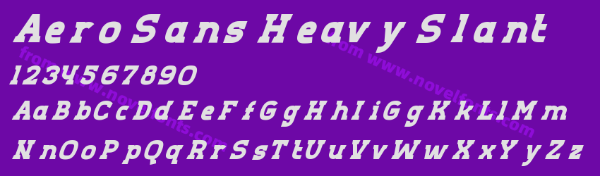 Aero Sans Heavy SlantPreview Aero Sans Heavy SlantPreview