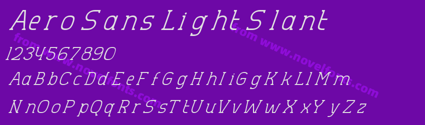 Aero Sans Light SlantPreview Aero Sans Light SlantPreview