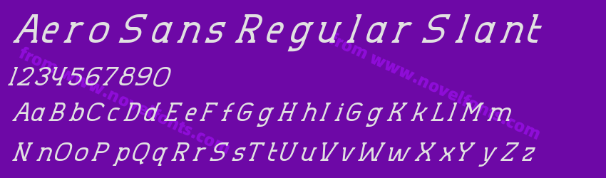 Aero Sans Regular SlantPreview Aero Sans Regular SlantPreview