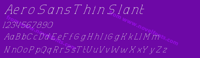 Aero Sans Thin SlantPreview Aero Sans Thin SlantPreview