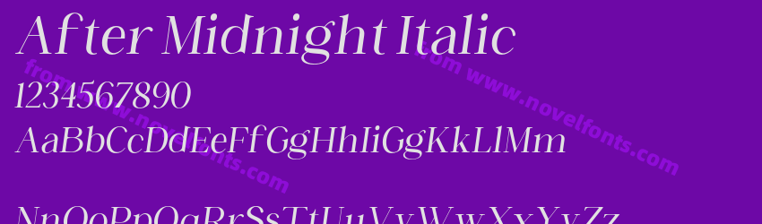 After Midnight ItalicPreview After Midnight ItalicPreview