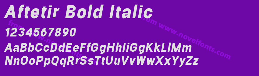 Aftetir Bold ItalicPreview