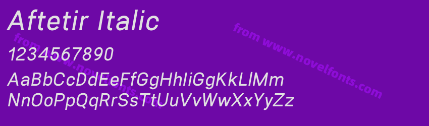 Aftetir ItalicPreview Aftetir ItalicPreview