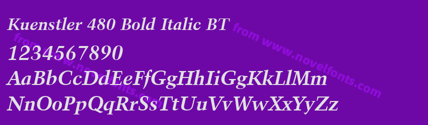 Kuenstler 480 Bold Italic BTPreview