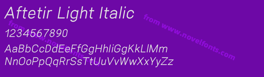 Aftetir Light ItalicPreview