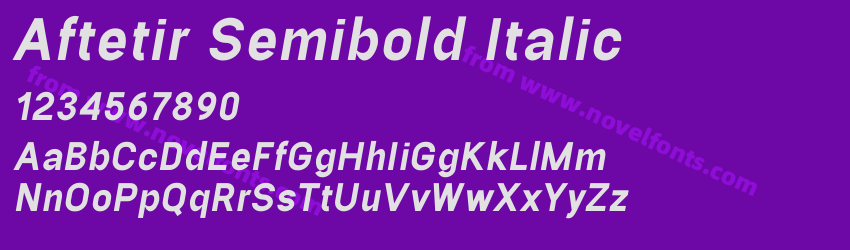 Aftetir Semibold ItalicPreview Aftetir Semibold ItalicPreview