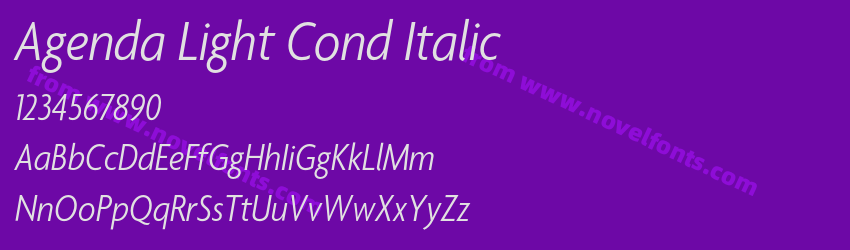 Agenda Light Cond ItalicPreview Agenda Light Cond ItalicPreview